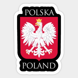 Vintage Style Poland Polish Eagle Flag Sticker